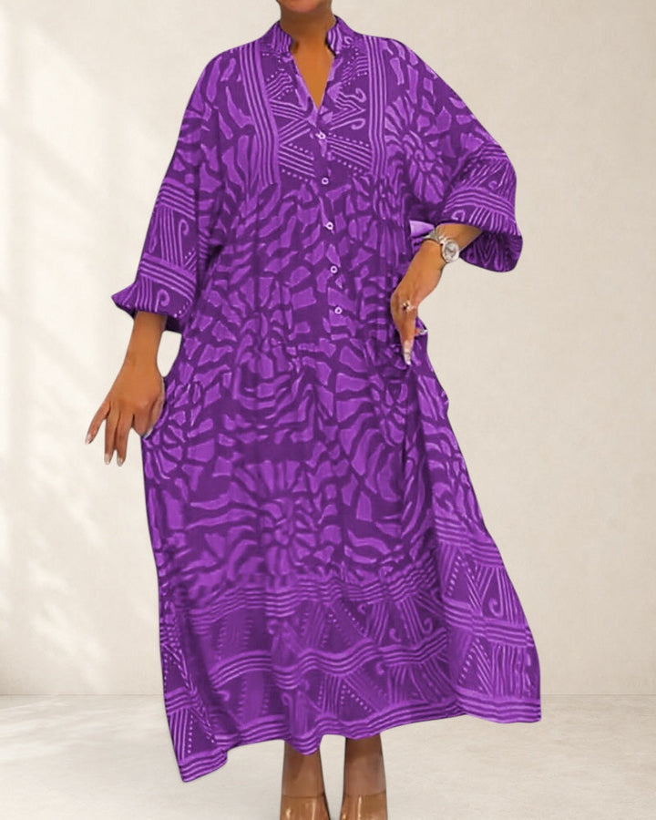 Hannah™ | Maxi Dress With Elegant Print