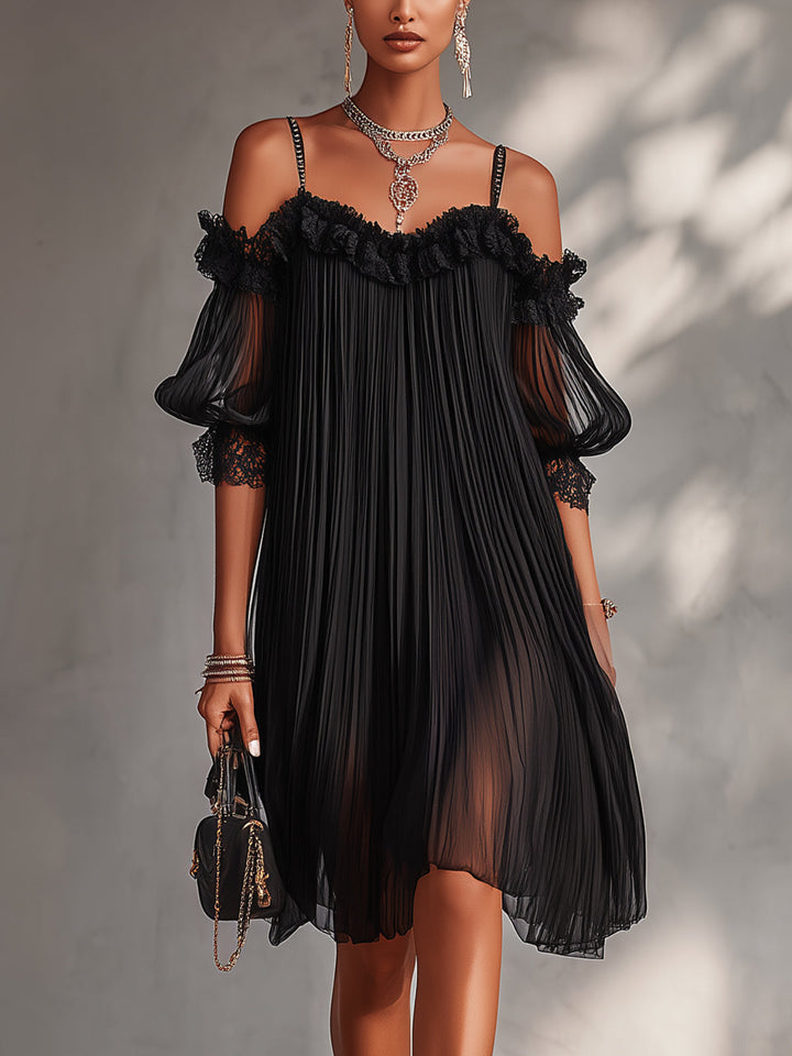LIVIA | Off-Shoulder Chiffon Dress