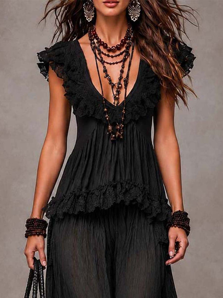 Sienna | Bohemian V-Neck Two-Piece Set