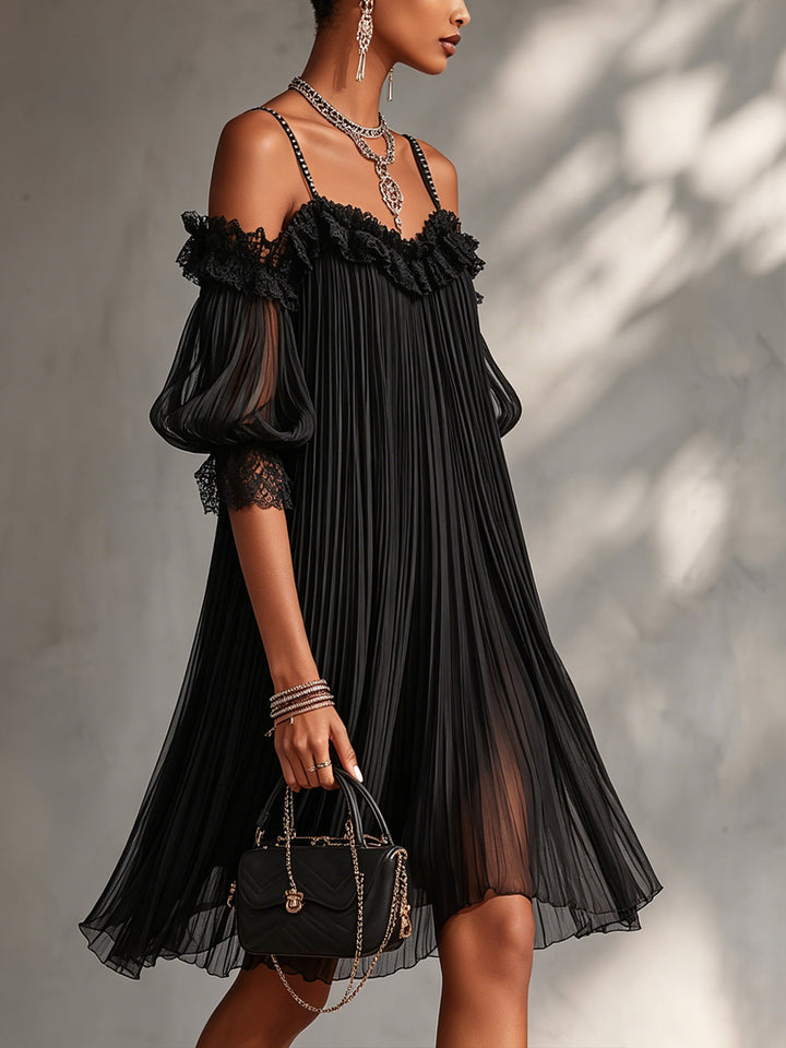LIVIA | Off-Shoulder Chiffon Dress