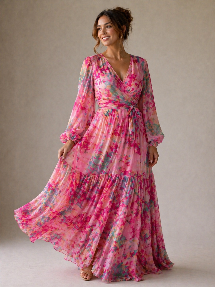 Violet &amp; Grace™ | Wrap Dress with Floral Print