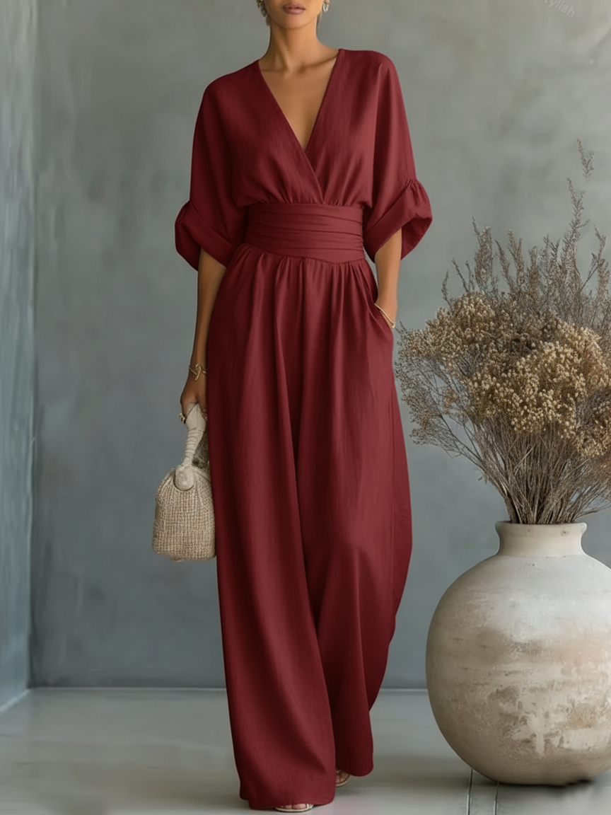 Elara™ | Flowy Wide-Leg Jumpsuit