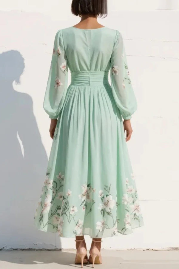 Elodie | Floral V-Neck Maxi Dress