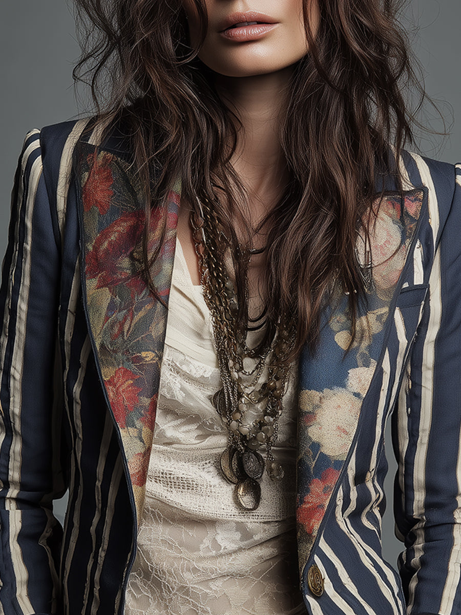 Eden | Bohemian Striped Blazer