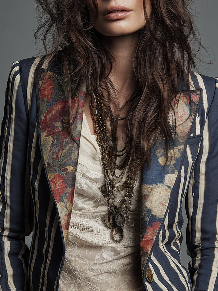 Eden | Bohemian Striped Blazer