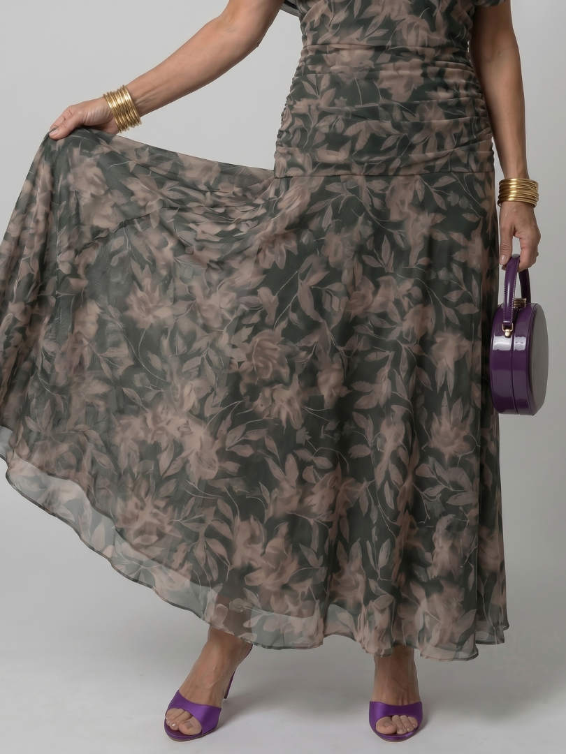 Violet &amp; Grace™ | Off Shoulder Flow Midi Dress