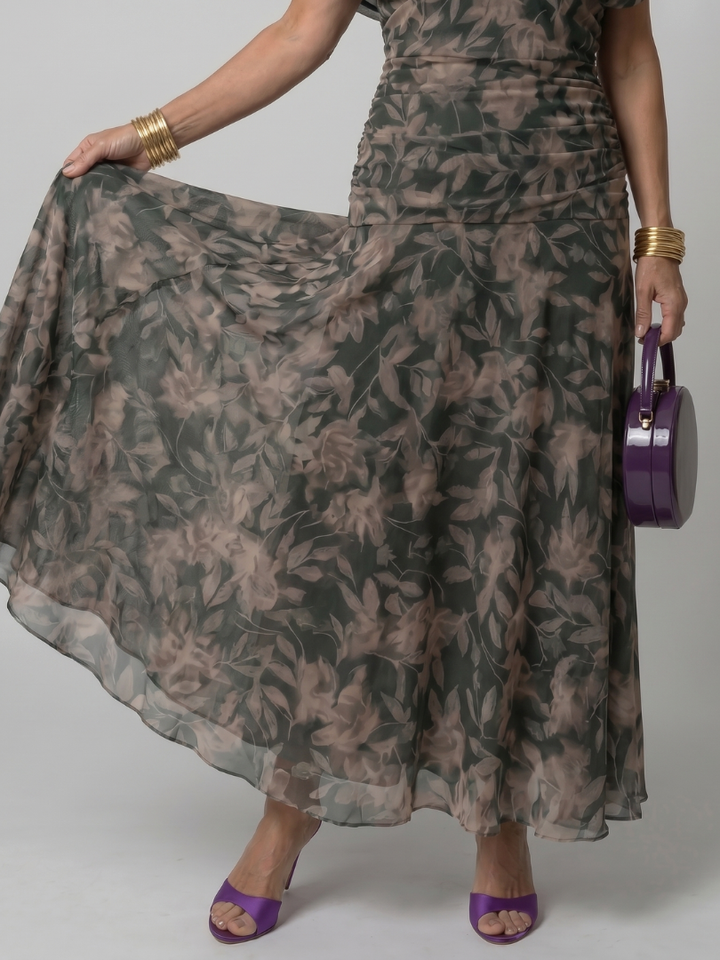 Violet &amp; Grace™ | Off Shoulder Flow Midi Dress