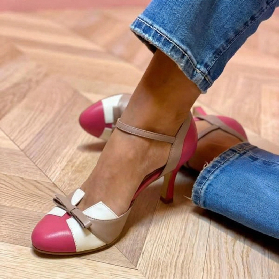 Élise™ | Comfortable Leather Pumps with Refined Heel