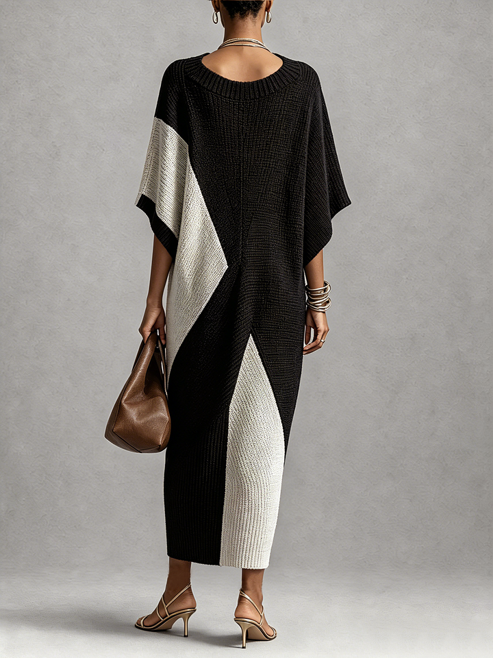 Véra | Ebony and Ivory Midi Dress