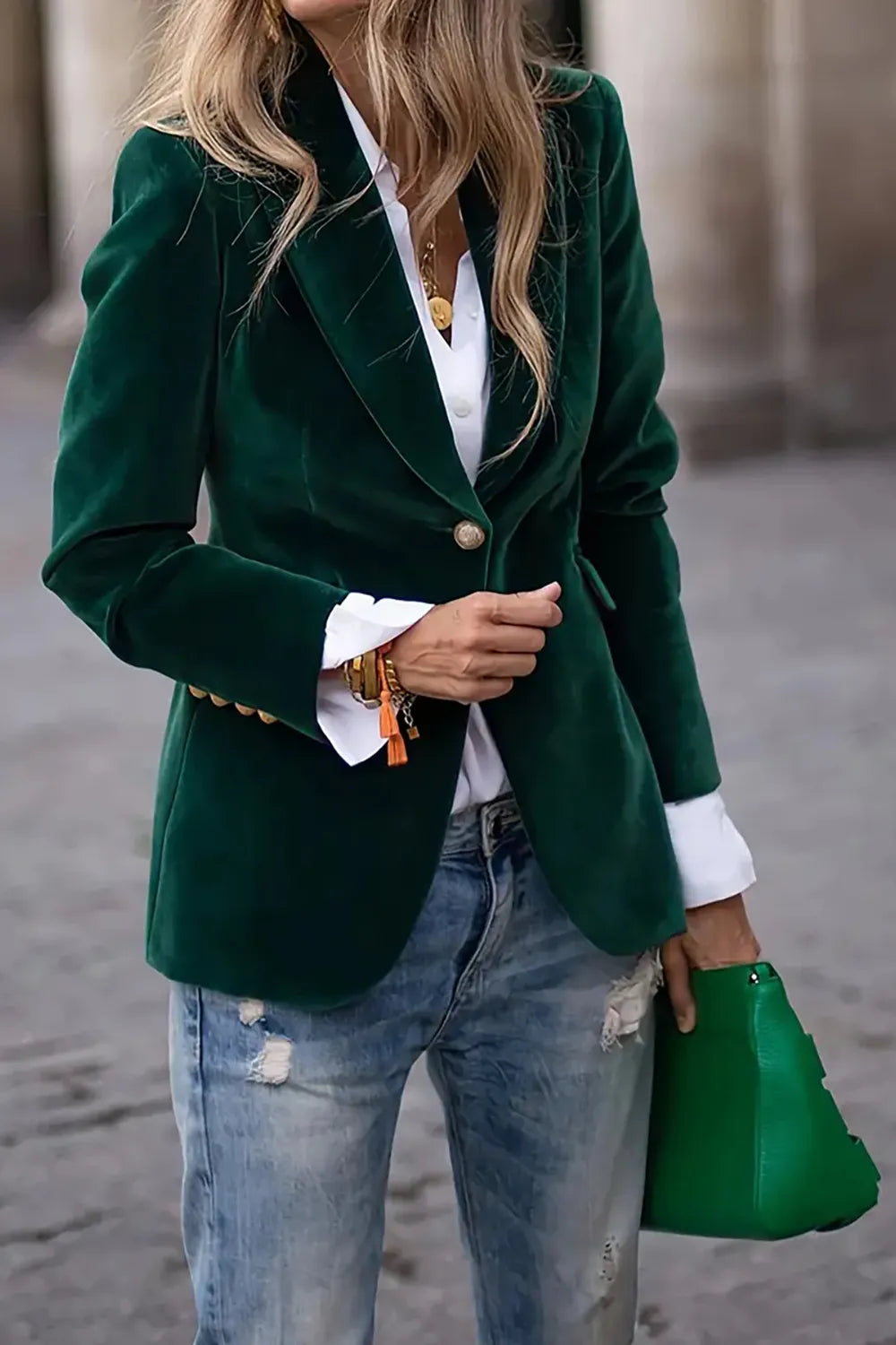 Reese | One-Button Lapel Collar Blazer