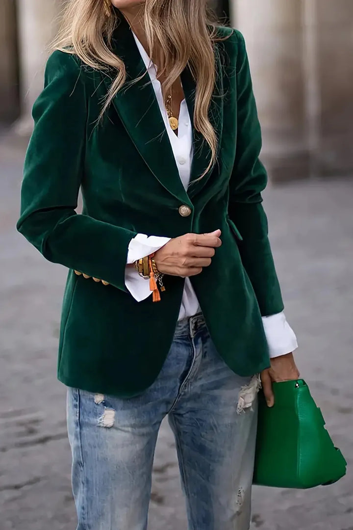 Reese | One-Button Lapel Collar Blazer