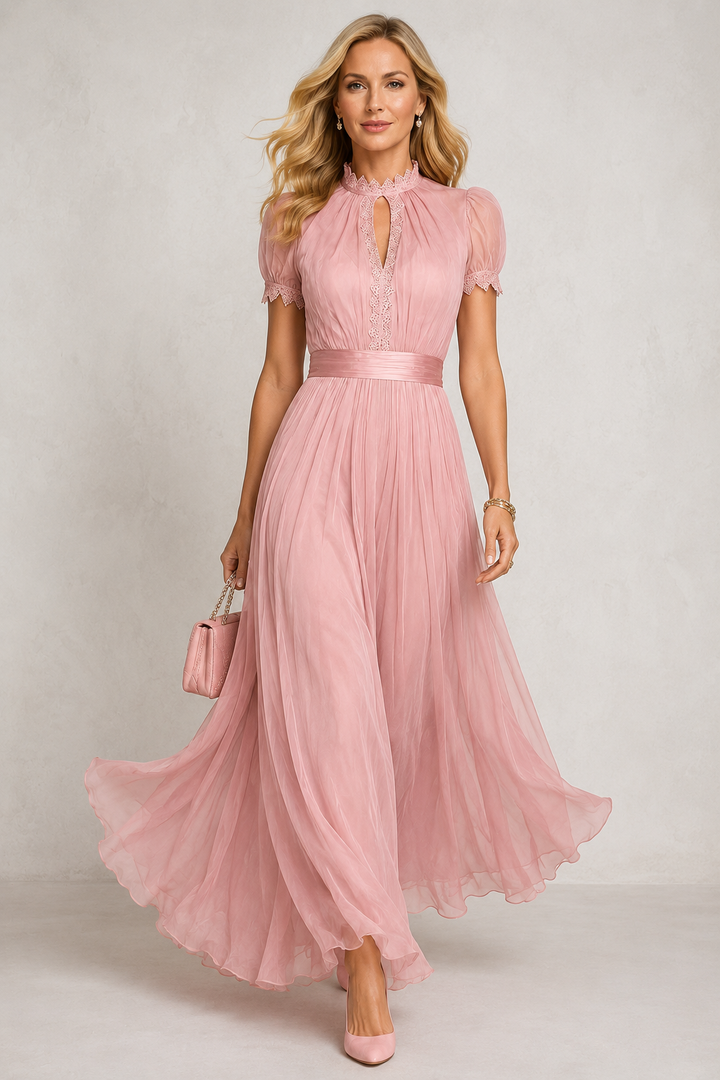 Rosalie | Lace Detail Flowing Maxi Dress