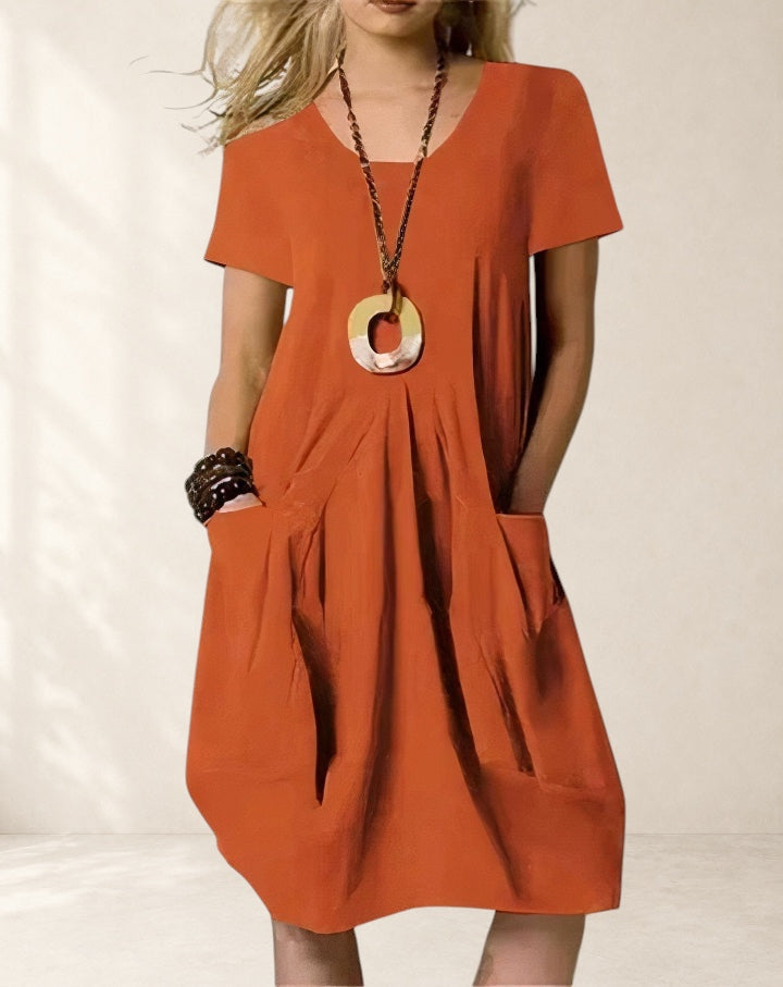 Ophelia | Easy Casual Flow Midi Dress