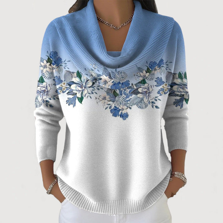Kalani – Floral Turtleneck Sweater