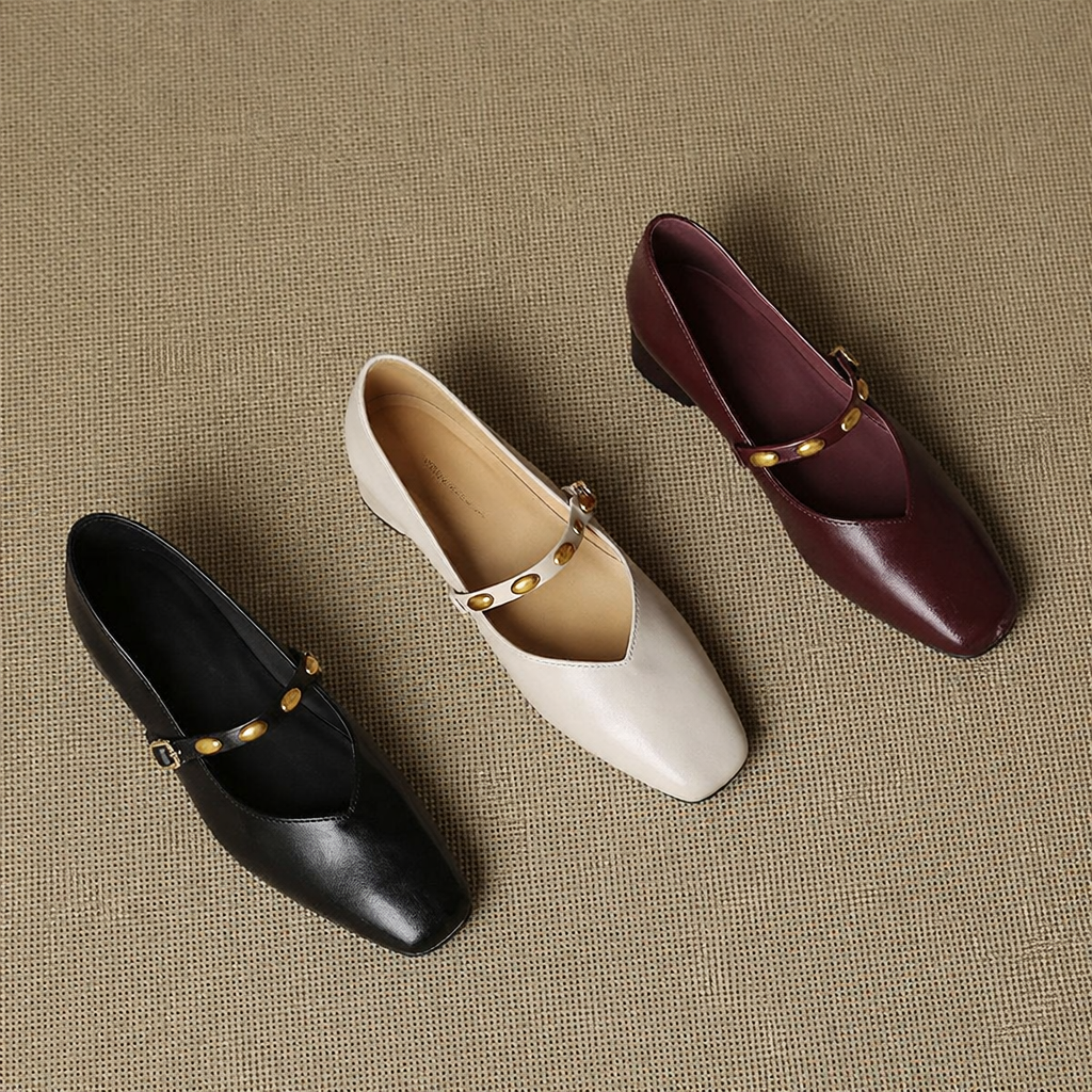 Zyra | Vegan Leather Flats