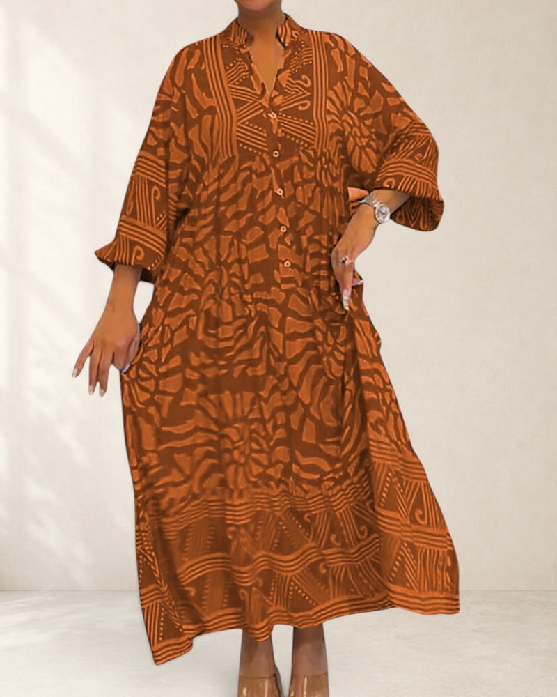 Hannah™ | Maxi Dress With Elegant Print