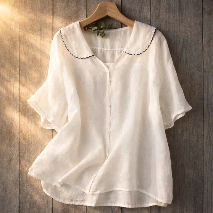 PETAL LINEN BLOUSE