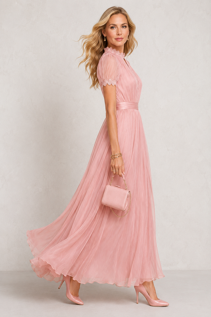 Rosalie | Lace Detail Flowing Maxi Dress