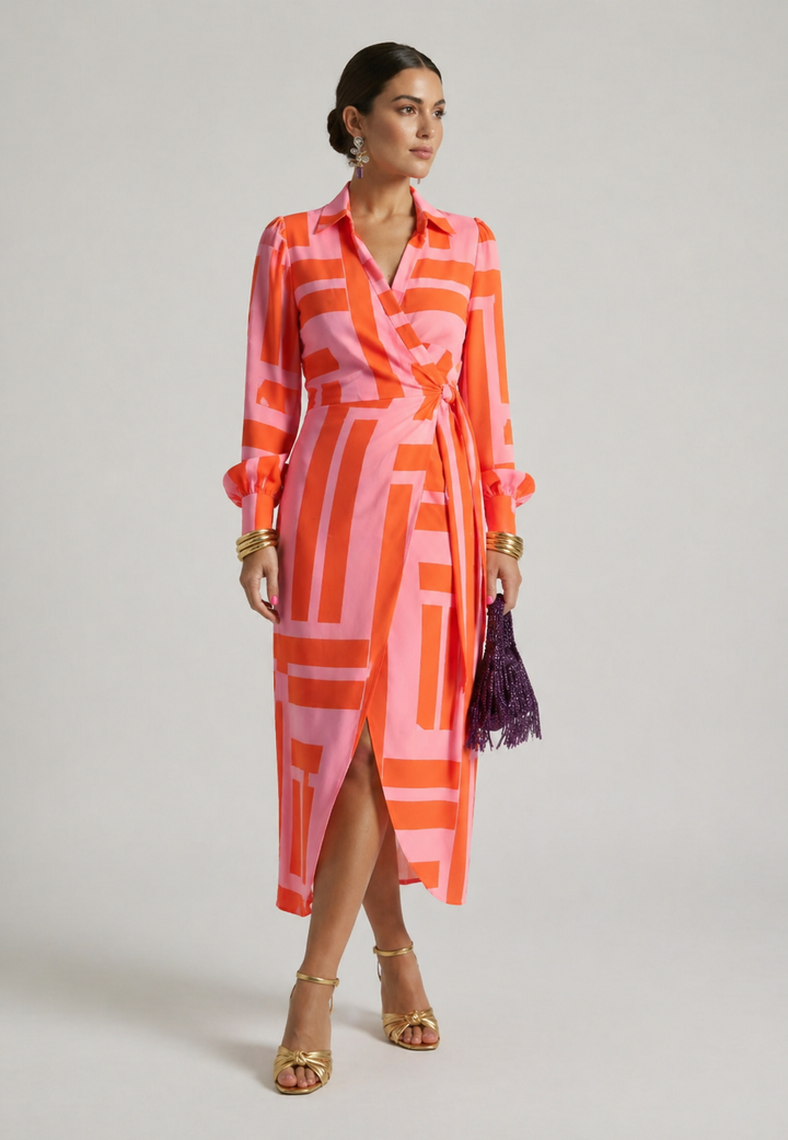 Violet &amp; Grace™| Printed Wrap Dress