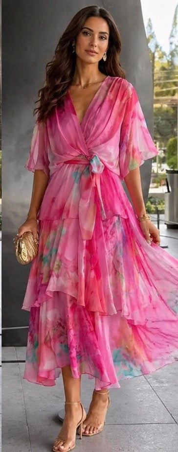 Violet &amp; Grace™ |Layered Floral Sun Dress