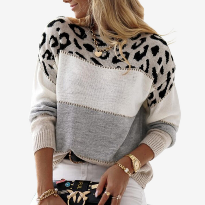 Vida™ | Leopard Colorblock Sweater