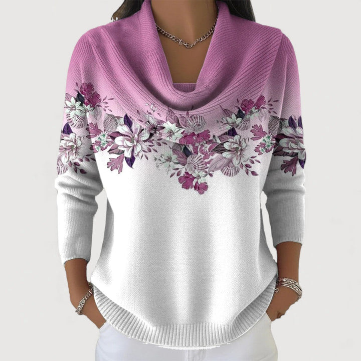Kalani – Floral Turtleneck Sweater