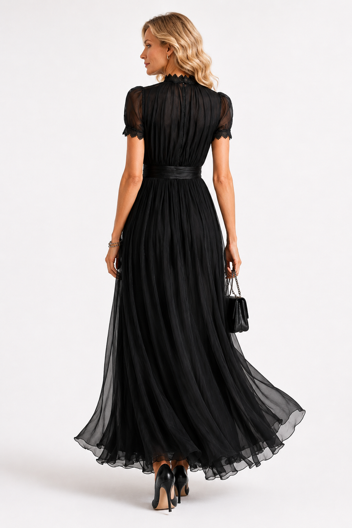 Vivienne | Lace Detail Flowing Maxi Dress