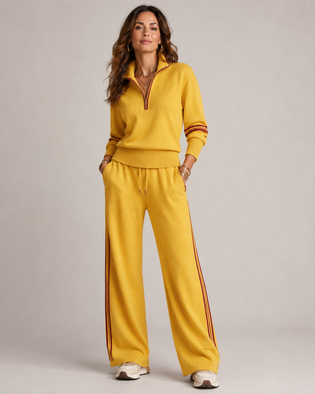 Serena | Zip Sweater Set