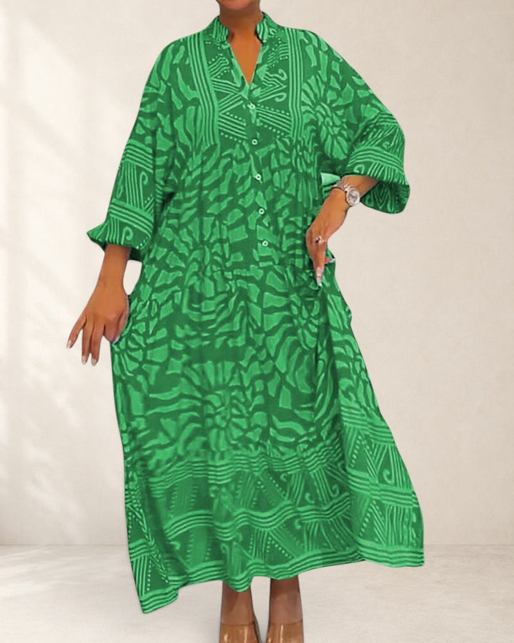 Hannah™ | Maxi Dress With Elegant Print