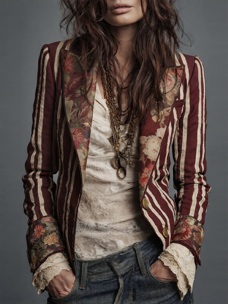 Eden | Bohemian Striped Blazer