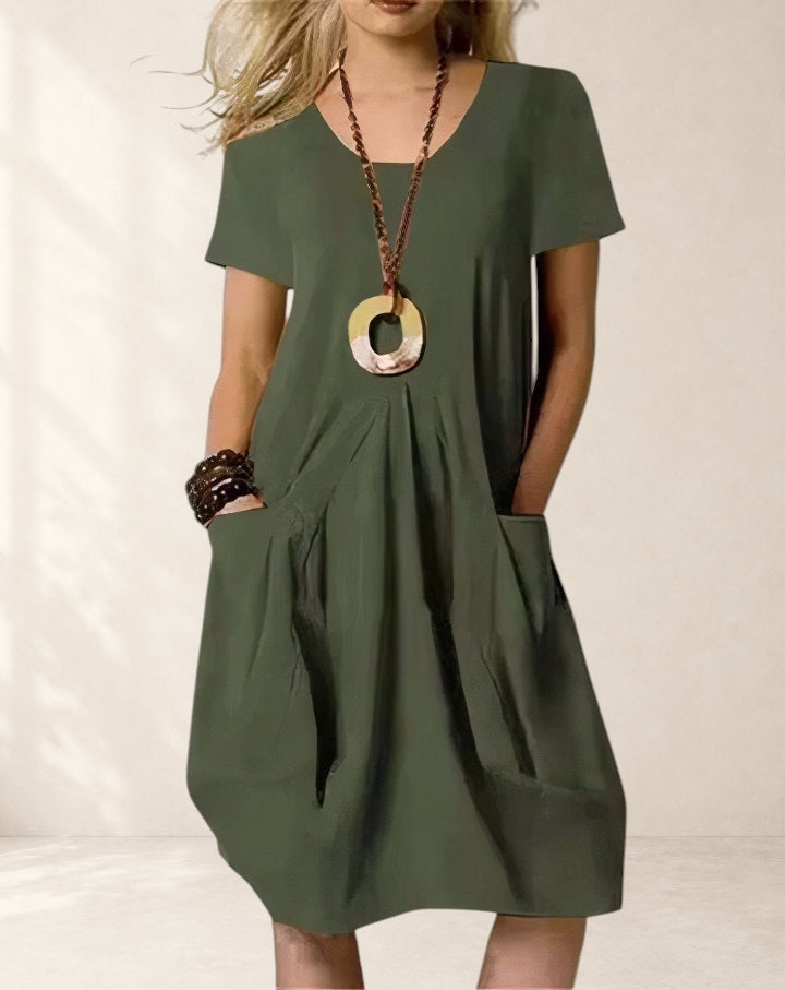 Ophelia | Easy Casual Flow Midi Dress