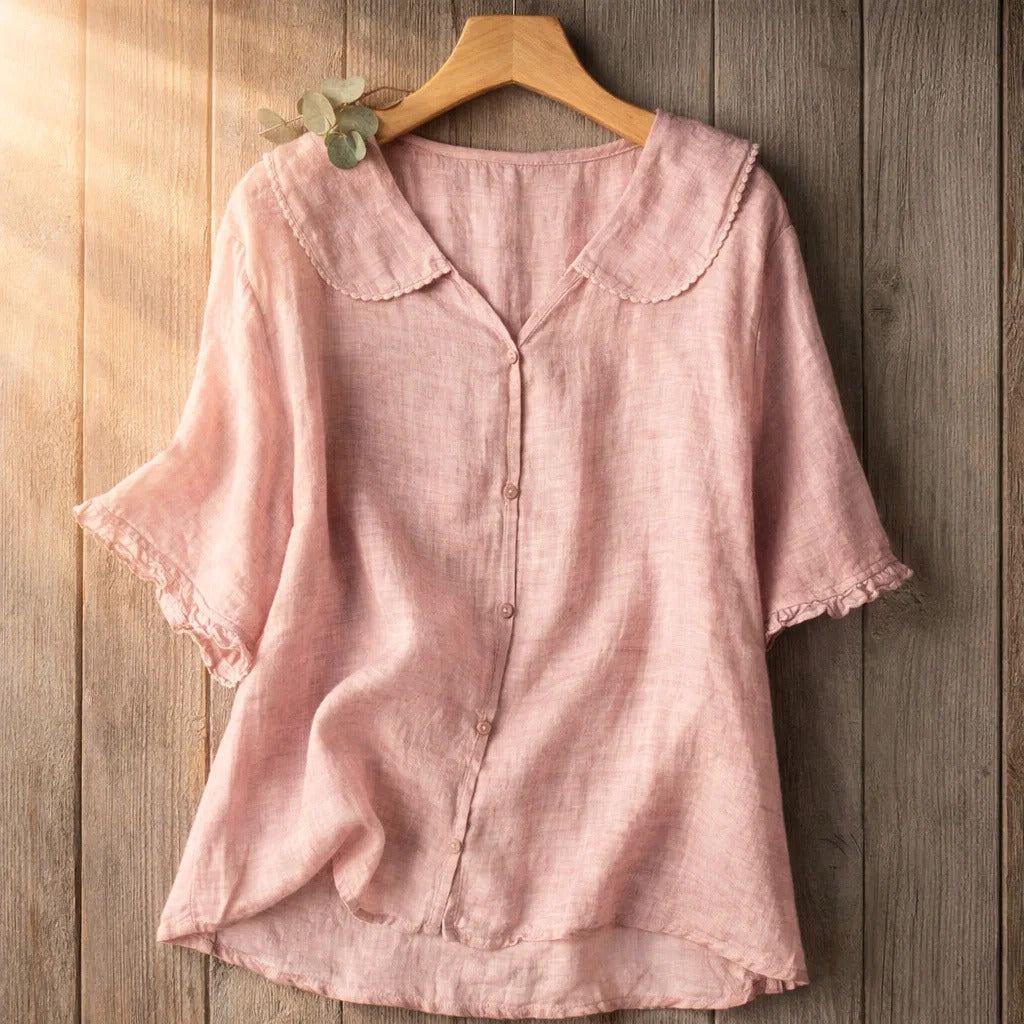 PETAL LINEN BLOUSE