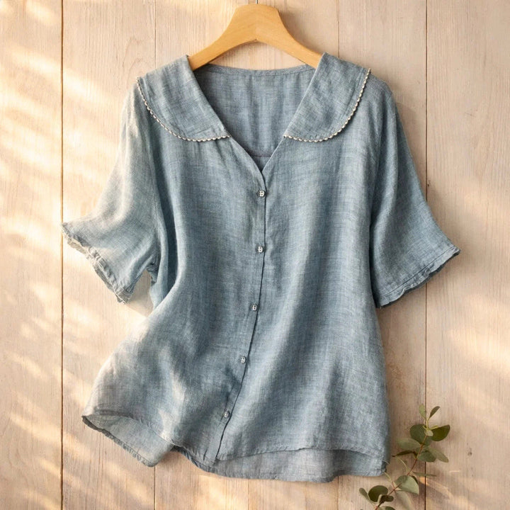 PETAL LINEN BLOUSE