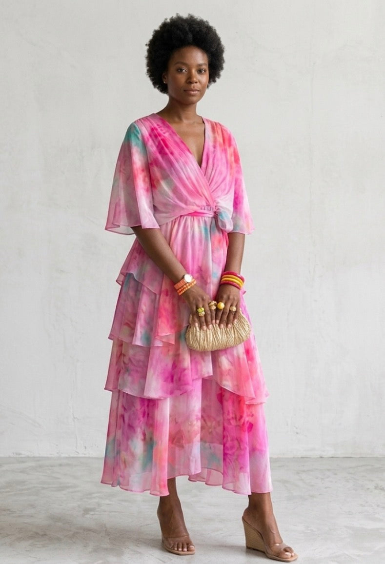 Violet &amp; Grace™ |Layered Floral Sun Dress
