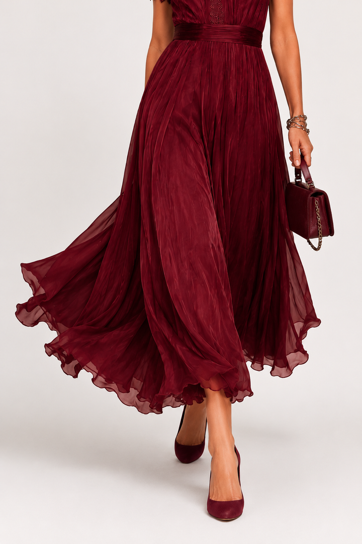 Lesley | Lace Detail Flowing Maxi Dress