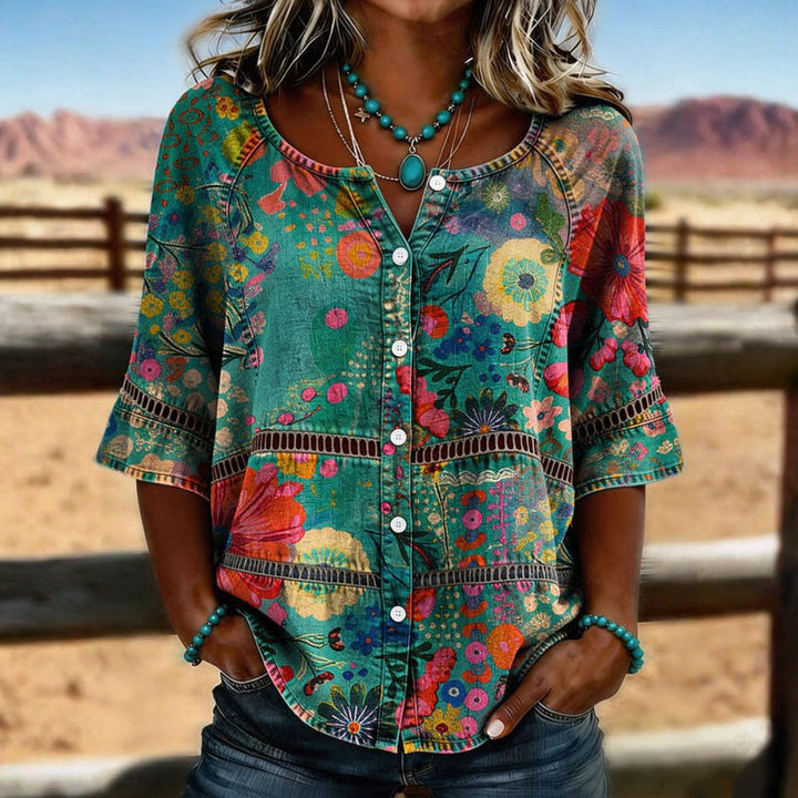Sienna™ | Vintage Floral Blouse