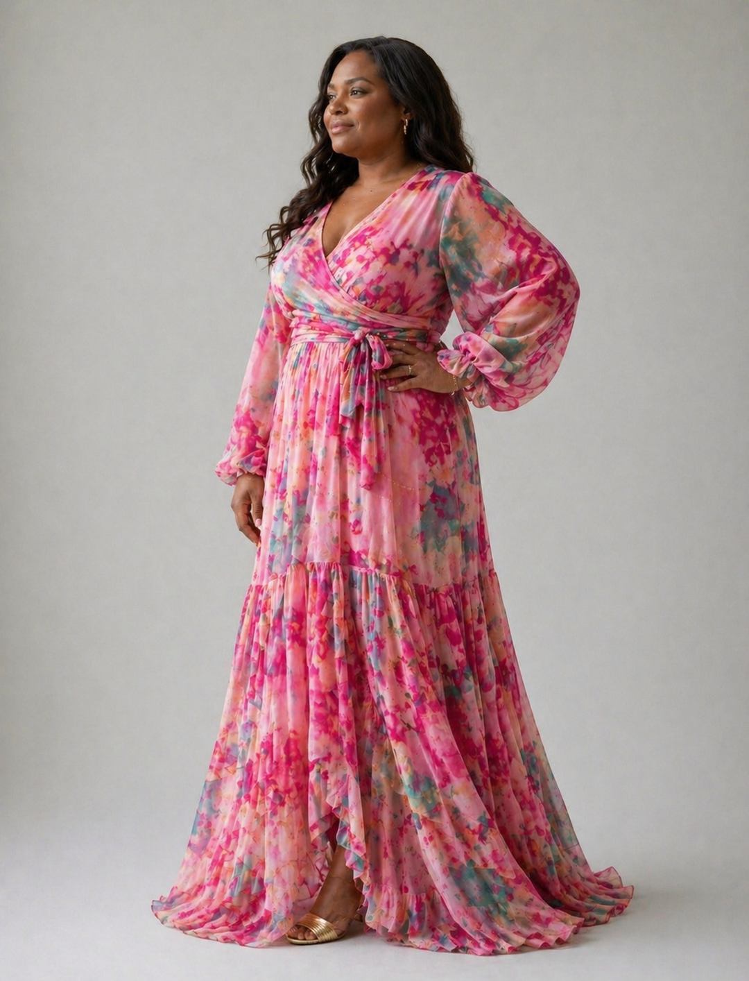 Violet &amp; Grace™ | Wrap Dress with Floral Print