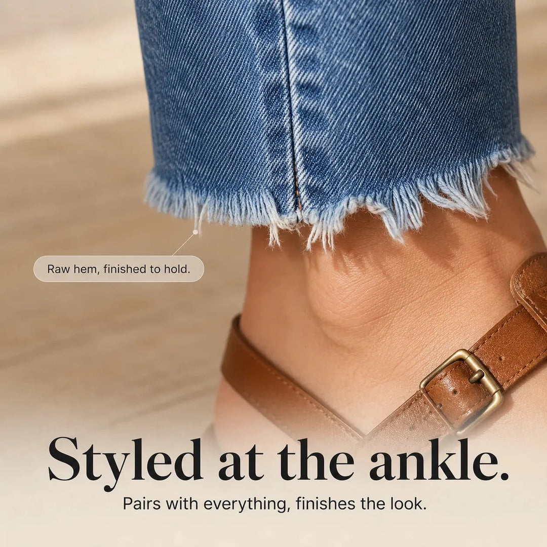 Denara – Soft Stretch Distressed Cropped Jeans for Women