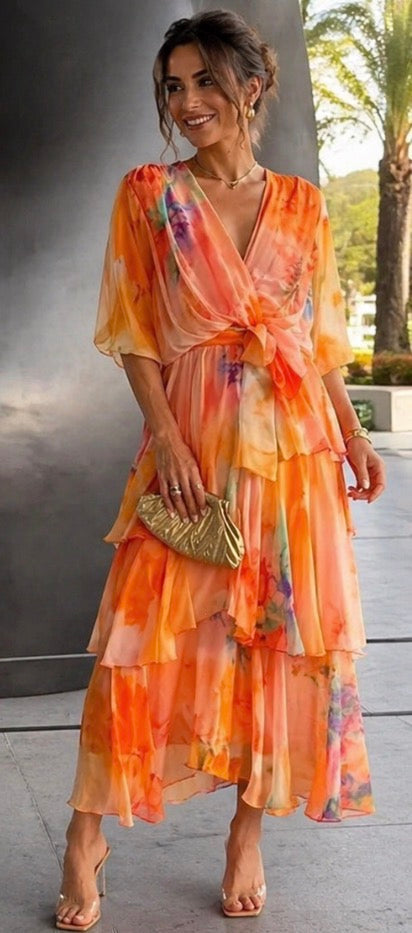 Violet &amp; Grace™ |Layered Floral Sun Dress