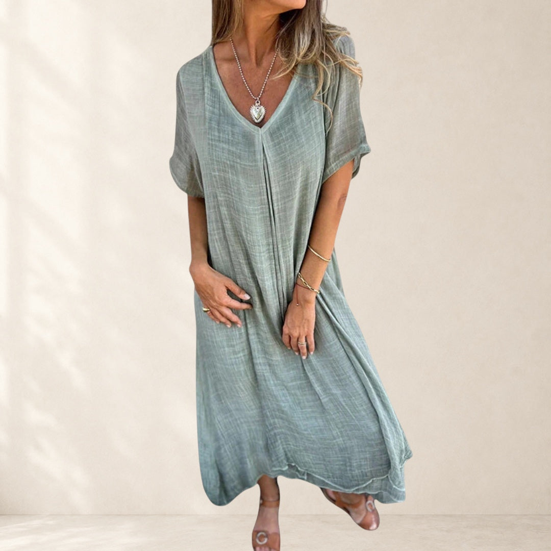 Olivia™ – Elegant Lightweight V-Neck Dress
