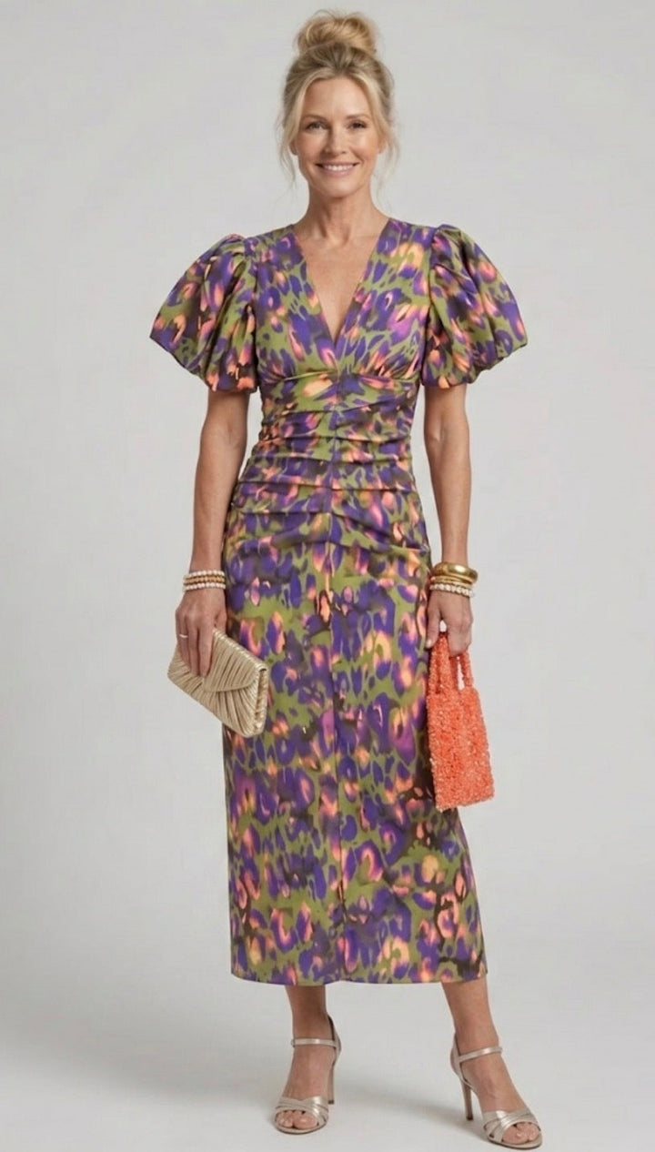 Violet &amp; Grace™ | Vivid Pleated Midi Dress