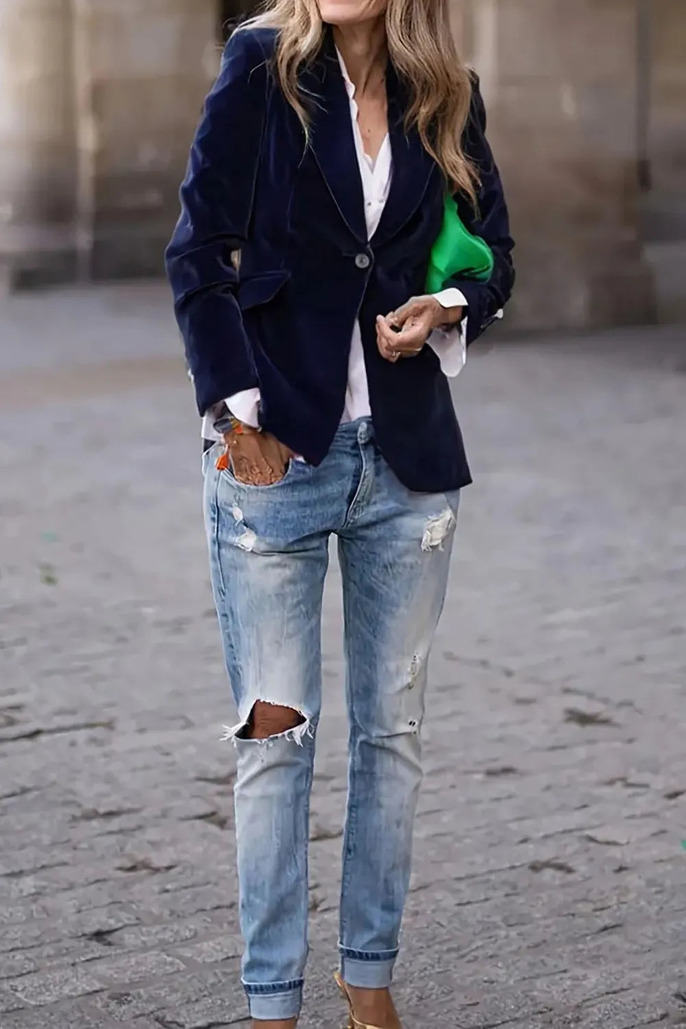 Reese | One-Button Lapel Collar Blazer