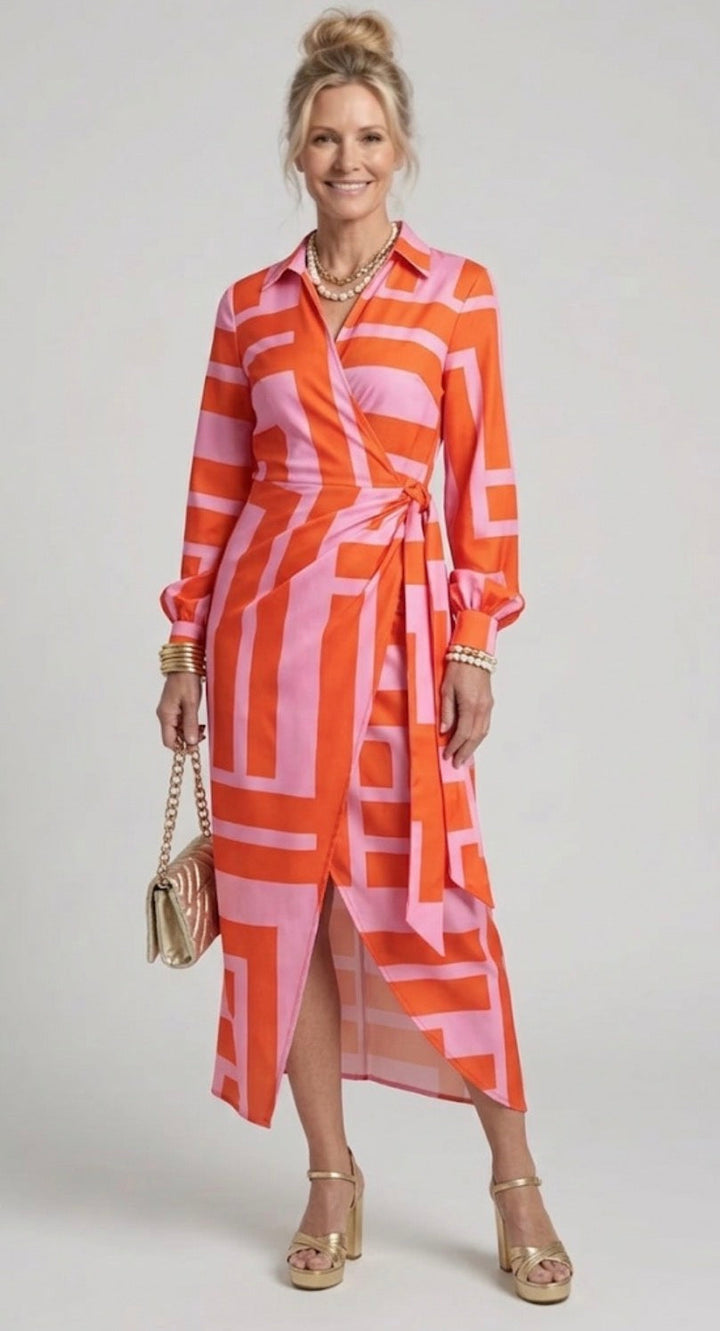 Violet &amp; Grace™| Printed Wrap Dress