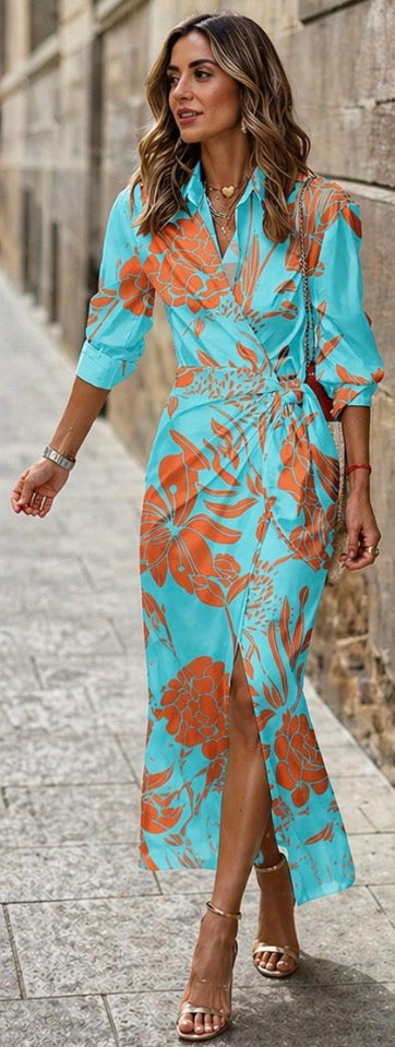Violet &amp; Grace™| Printed Wrap Dress