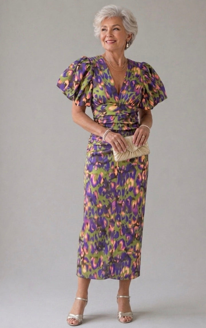 Violet &amp; Grace™|Dress with Puff Sleeves