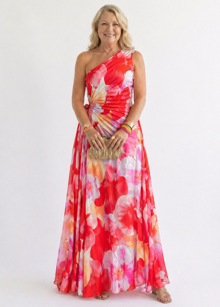 Violet &amp; Grace™ | Vibrant Tropical Evening Dress