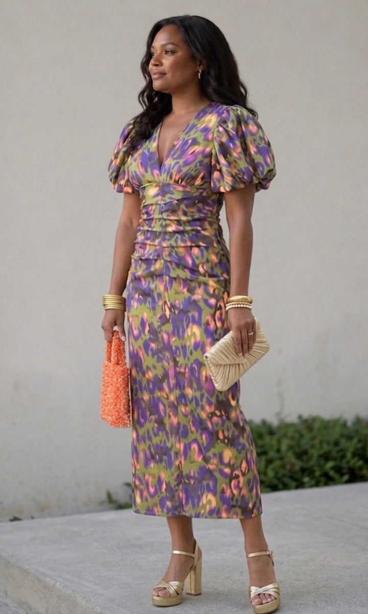 Violet &amp; Grace™|Dress with Puff Sleeves