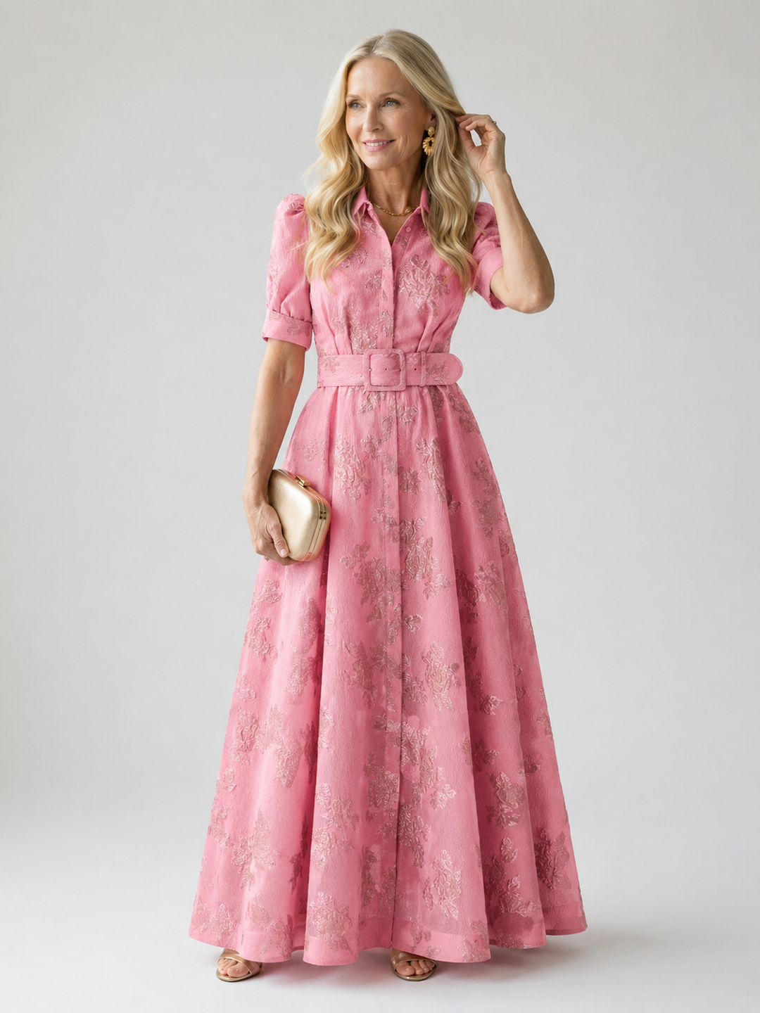 Violet &amp; Grace™ | Belted Floral Maxi Dress