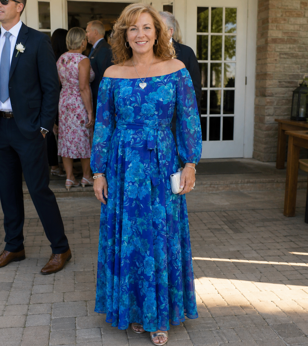 Violet &amp; Grace™ | Off Shoulder Floral Maxi Dress