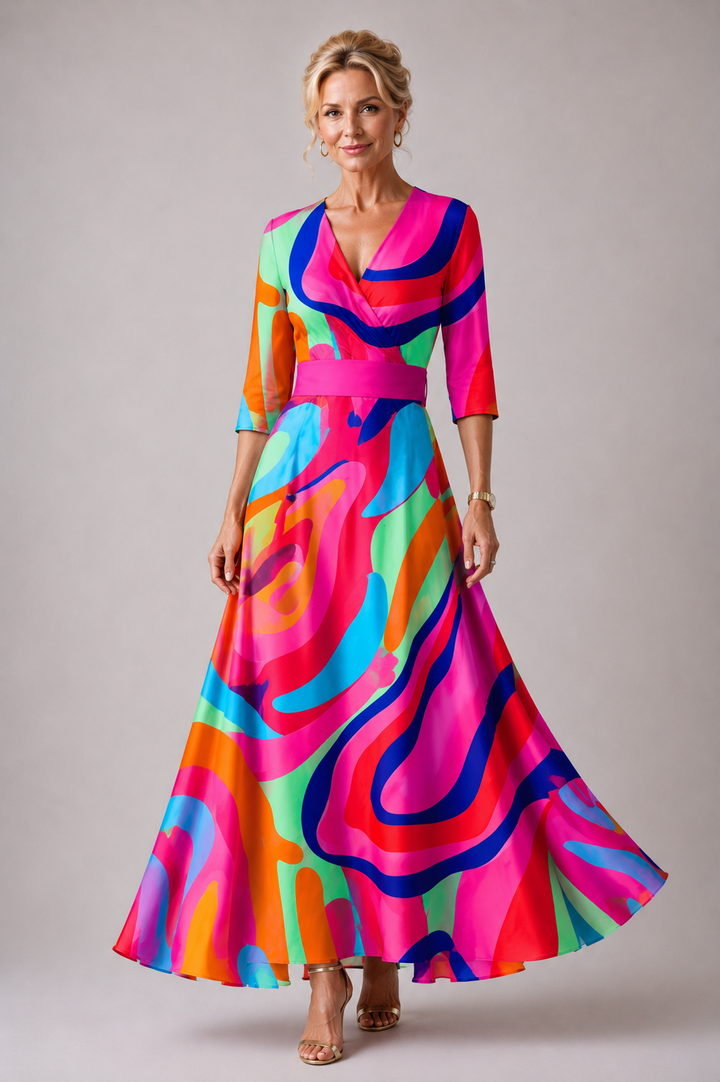 Violet &amp; Grace™ | Comfortable dress for every day with V-neck